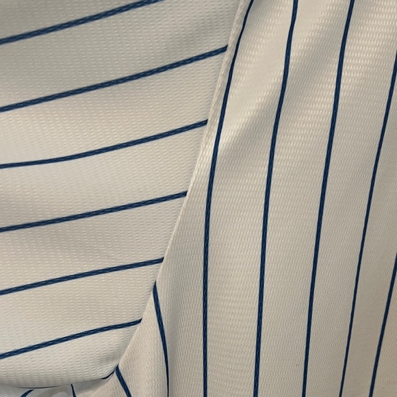 Kris Bryant size 2XL Majestic Cubs White and Blue Striped Men's Shirt - Picture 4 of 4